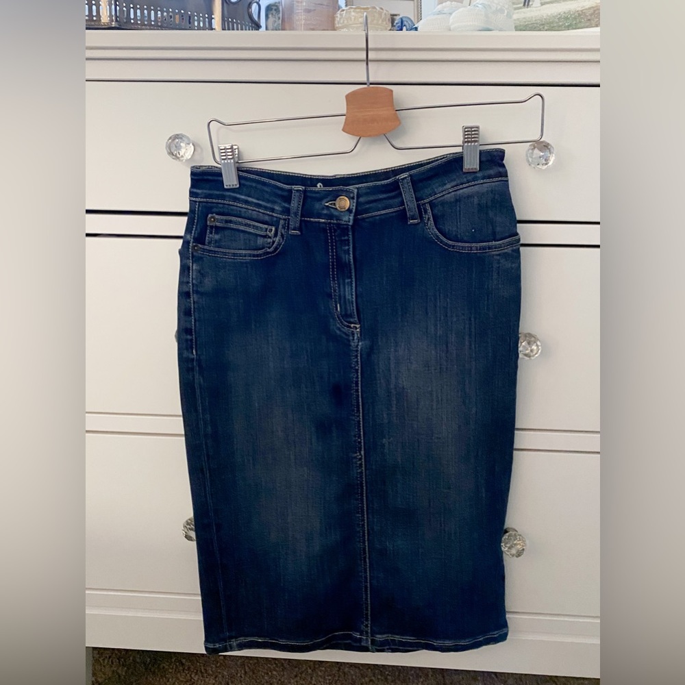 Boden Denim Knee Length Skirt